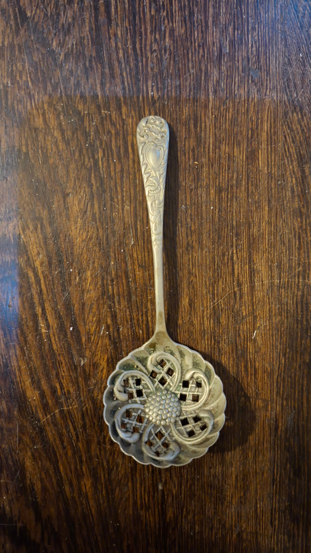 Vintage Silver-Plated Sugar Sifter Spoon