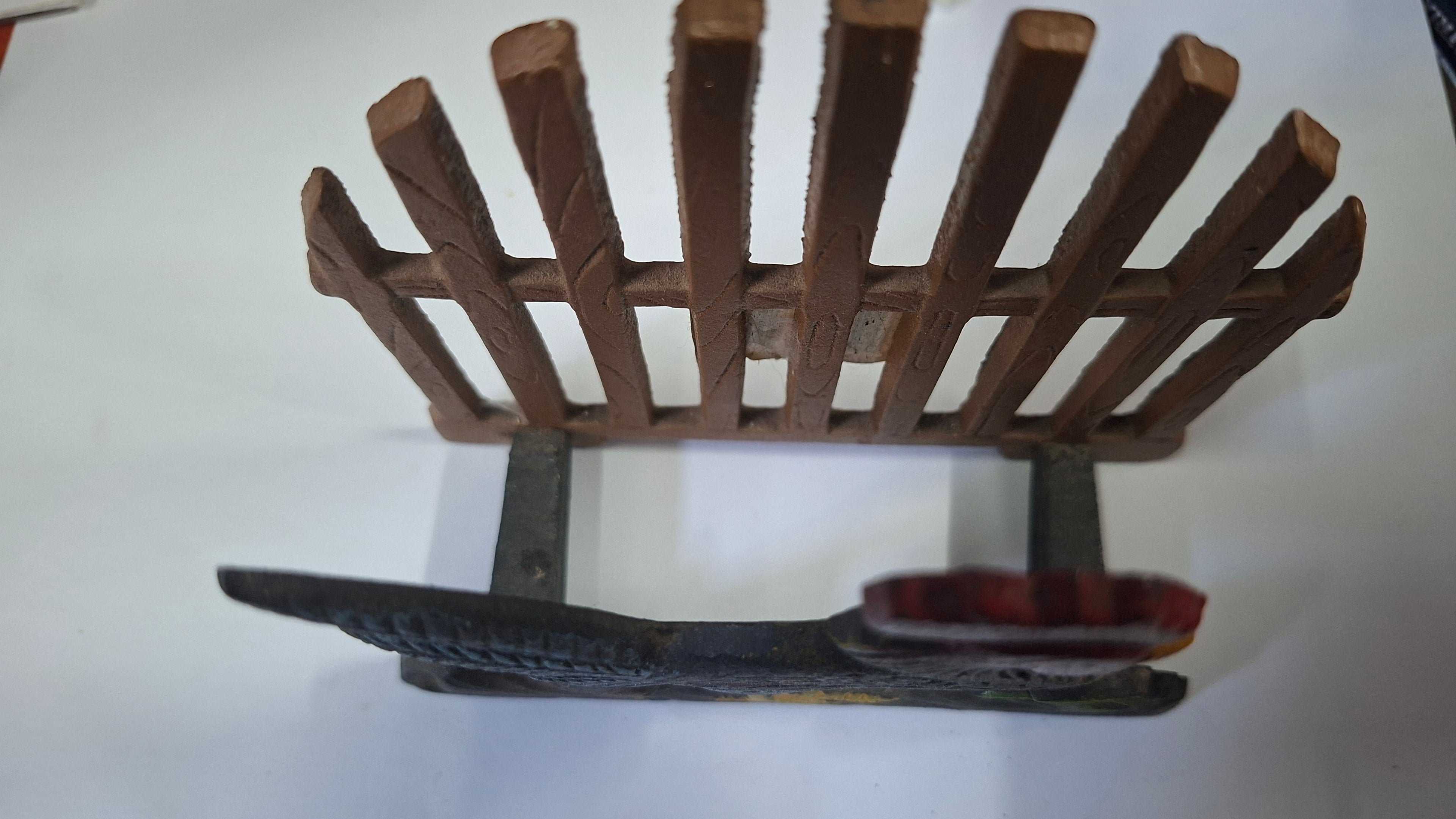 Cast Iron Rooster Recipe Book Holder